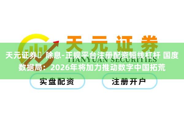 天元证券‌除息-正规平台注册配资短线杠杆 国度数据局：2026年将加力推动数字中国拓荒
